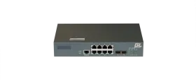 Управляемый коммутатор L2 GIGALINK 8 Base-T 10/100/1000Mb/s портов, 2 SFP 1000Mb/s, 1 Console. 1U 19'', 220V