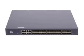 Управляемый коммутатор L3 GIGALINK уровня 3, 24 порта 100/1000BaseX SFP, 8 портов 10/100/1000BaseT, 8 портов 1/10GE SFP+, Резервный БП (опция)