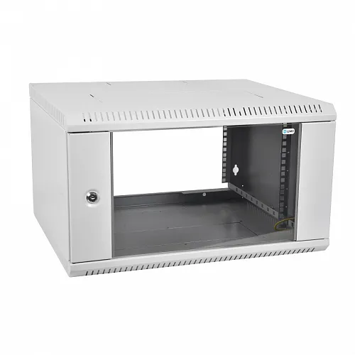 Шкаф телекоммуникационный настенный разборный ЭКОНОМ 18U (600x650) дверь стекло