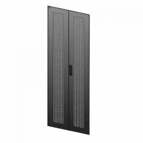  					ITK Дверь перфор. двустворч. для шкафа LINEA N 18U 600мм чер				 