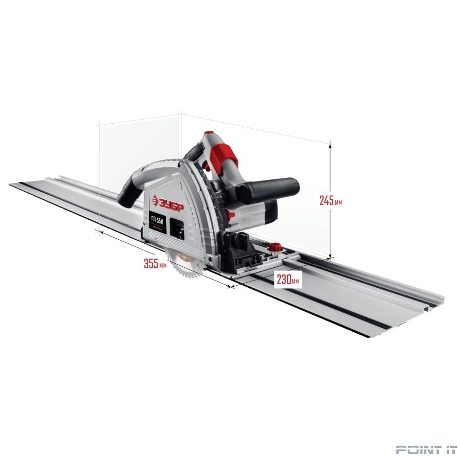 ЗУБР Пила погружная [ПП-55Н] {90°-55 мм, диск 165 мм, 1200 Вт}