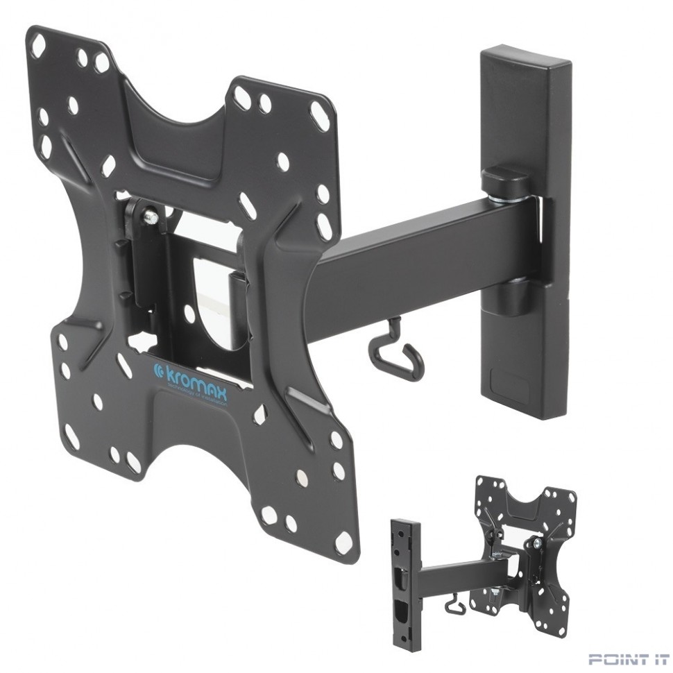 Kromax OPTIMA-213 черный 20"-43" макс.30кг настенный поворот и наклон