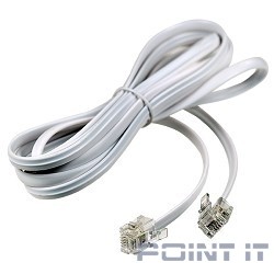 REXANT (18-3101) Телефонный удлинитель 10М белый