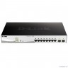 D-Link DGS-1210-10MP/F1A PROJ Настраиваемый L2 коммутатор с 8 портами 10/100/1000Base-T и 2 портами 1000Base-X SFP (8 портов PoE 802.3af/at, PoE-бюджет 130 Вт)