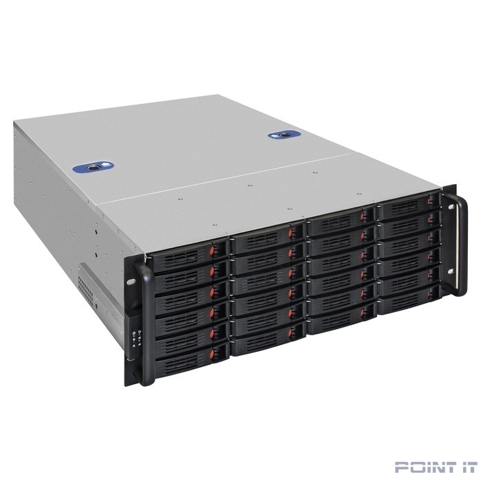 Exegate EX292424RUS Серверная платформа ExeGate Pro 4U660-HS24 <RM 19", высота 4U, глубина 660, Redundant БП 2x550W, 24xHotSwap, USB>