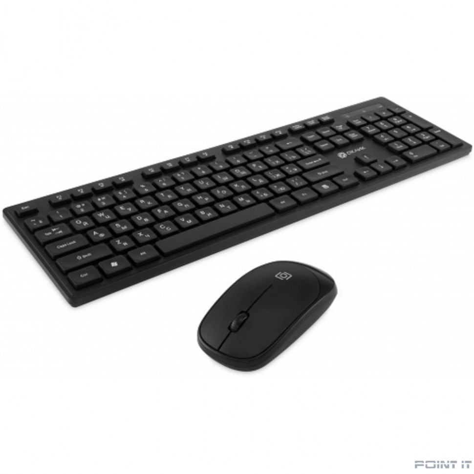Клавиатура + мышь Oklick S255W Black USB беспроводная slim [1909361]
