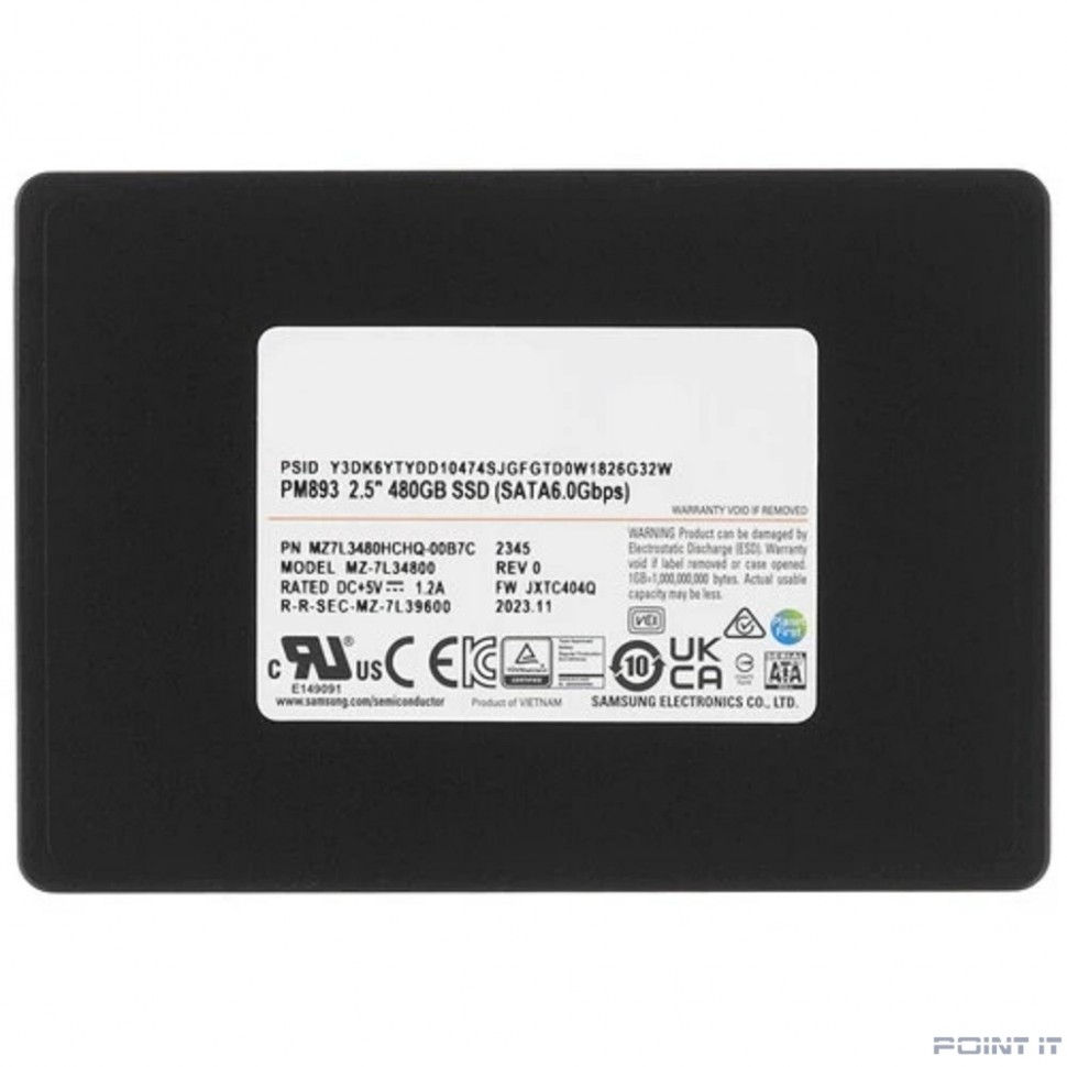 Samsung SSD 480Gb PM893 MZ7L3480HCHQ-00B7C