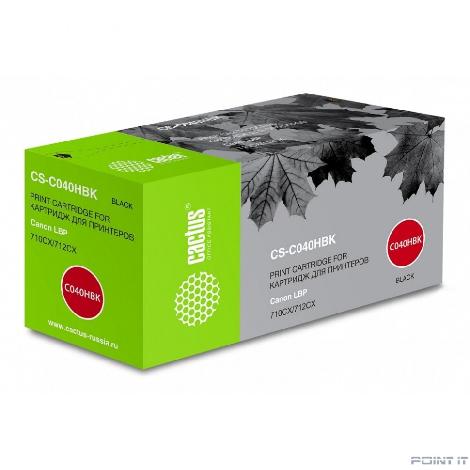 Картридж лазерный Cactus CS-C040HBK черный (12500стр.) для Canon LBP 710CX/712CX
