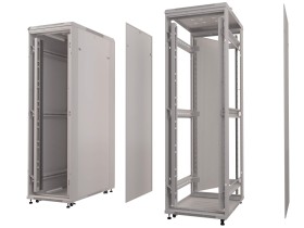 Шкаф напольный 42U серия Expert (800х1000х2050), напольный, БЕЗ ПЕРЕДНЕЙ ДВЕРИ, серый, разобранный Netko (упакован в 4 коробки)