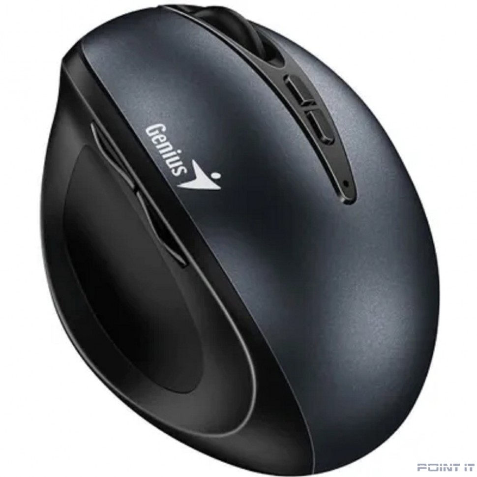 Мышь беспроводная Ergo 8300S серая (Iron Grey), вертикальная эргономичная бесшумная мышь с подставкой для большого пальца